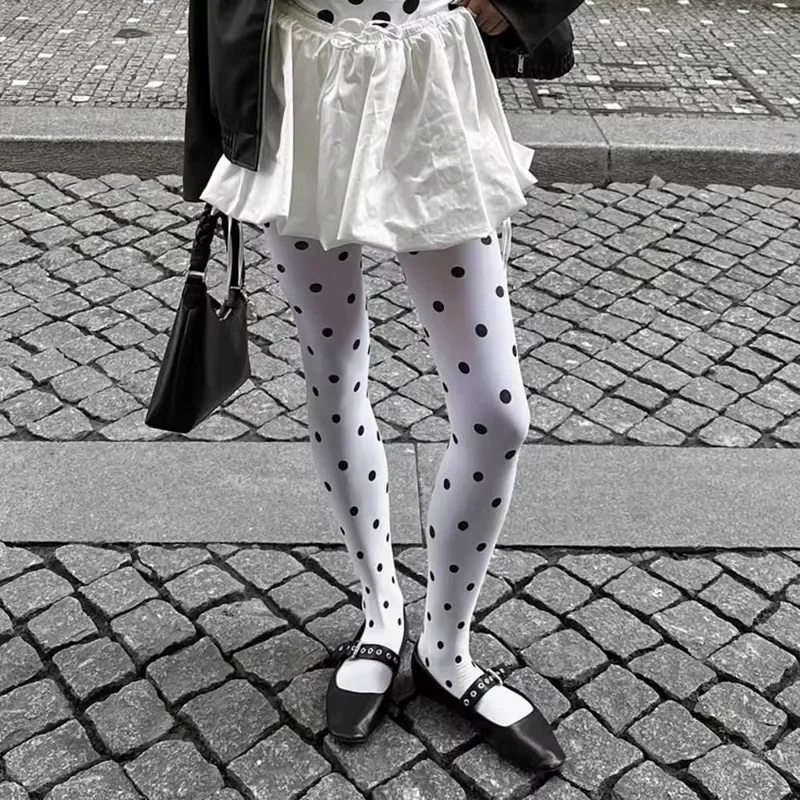 Damen-Strumpfhose Modische Sexy Crash-Tights Frühling Herbst Gepunktete Strümpfe Super Elastische Unterteile Y2k Damenmode