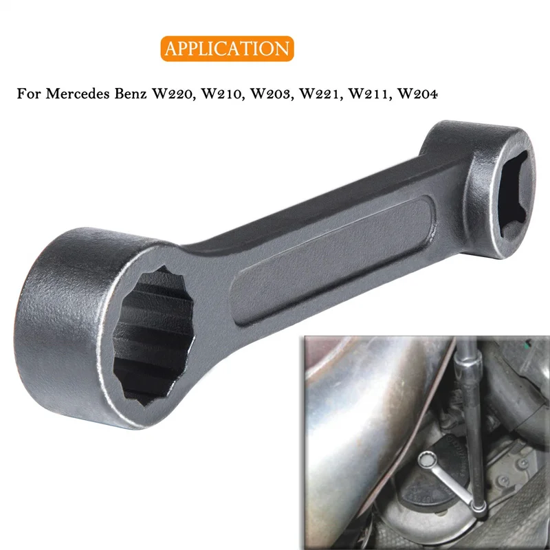 Enchufe de montaje de motor Offset de 16mm, herramienta de mano de reparación de automóviles de doble cara para Benz Mercedes W220/