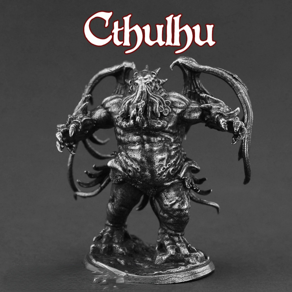 

White Brass Model Great Cthulhu Miniature Figurines Metal God of Sleeping Octopus Fighter Ornaments Statue Desktop War Game Toys