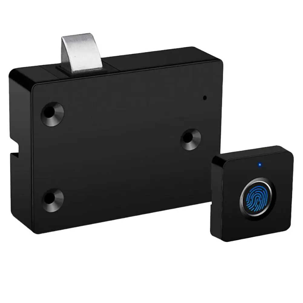 

Электронный замок для шкафа, цвет, черный замок для ящика с отпечатками пальцев, легкое управление и хранение, улучшенная безопасность, интеллектуальная защита с искусственным интеллектом