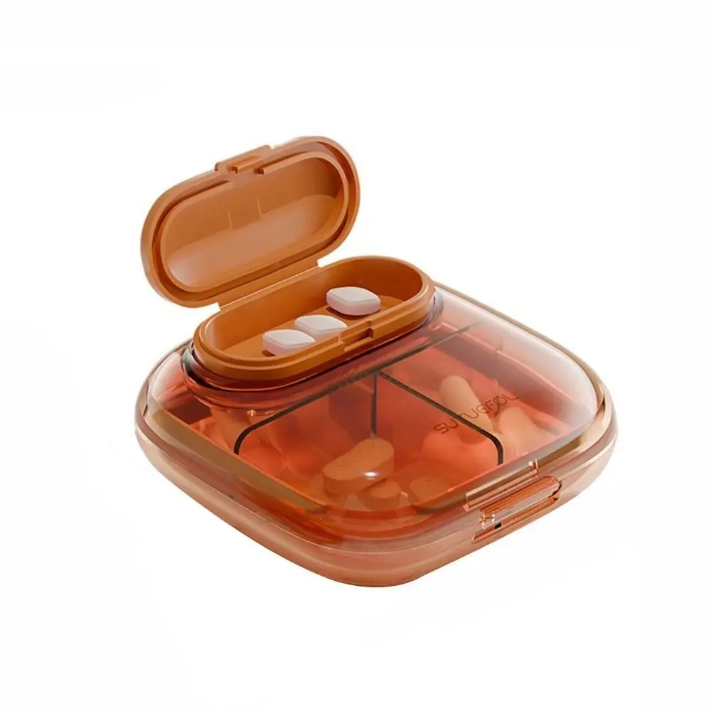 

Portable Plastic 4/6 Grids Pill Box Large Capacity Sealed Medicine Box Small Dustproof Pills Dispenser for Home