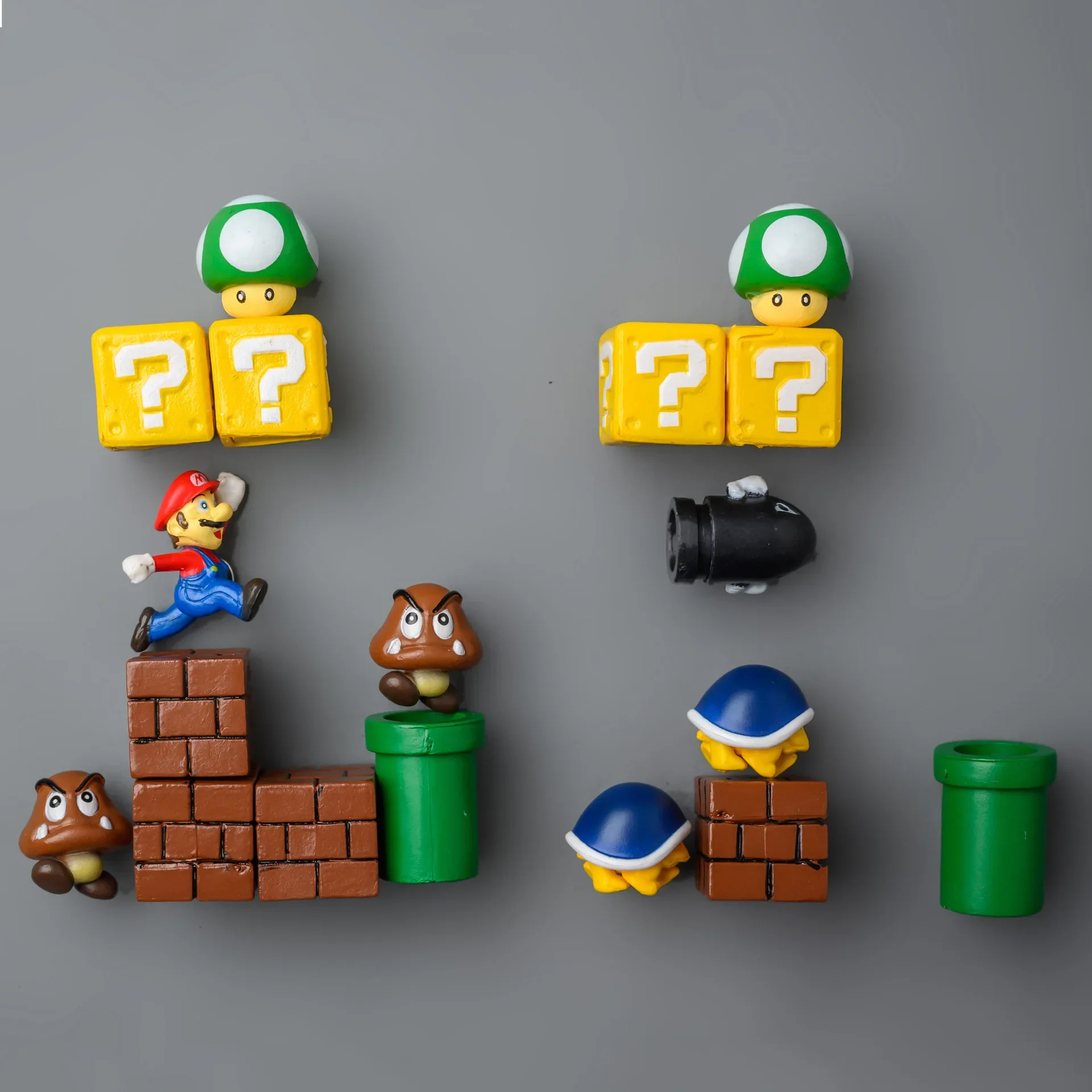 Super Mario Peripheral Cartoon Game Figures 3D Stereo Refrigerator Magnet Home Decoration Fridge Magnet Stickers Accessories