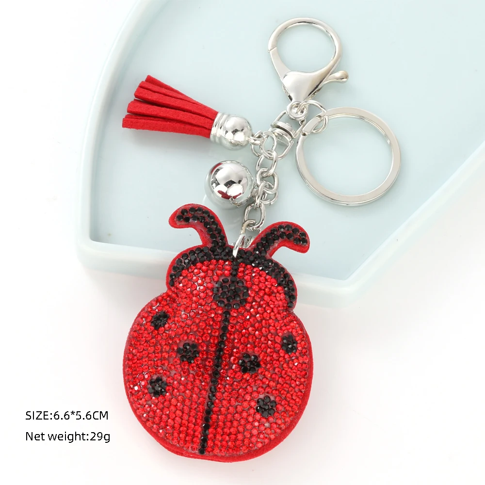 Cute Ladybird Keychain European and American Popular Insect Pendant Fashion Beetle Women\'s Shoulder Bag Ornaments Popular