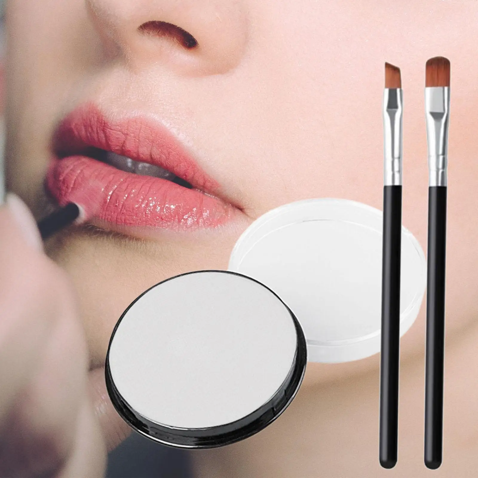 Tavolozza professionale per pittura per il viso con pennelli per trucco Accessorio portatile per modellazione creativa per il carnevale sul palco