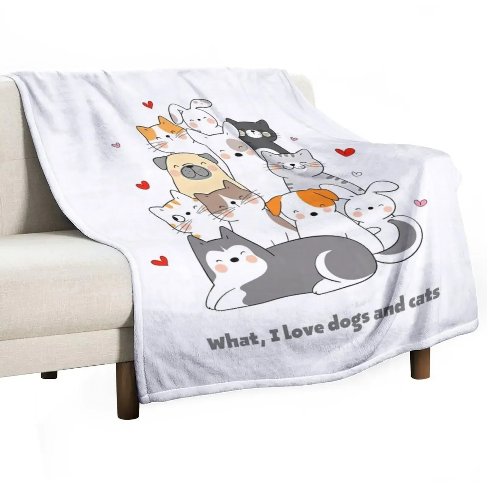 

Cat and dog lover Throw Blanket valentine gift ideas Extra Large Throw Blankets