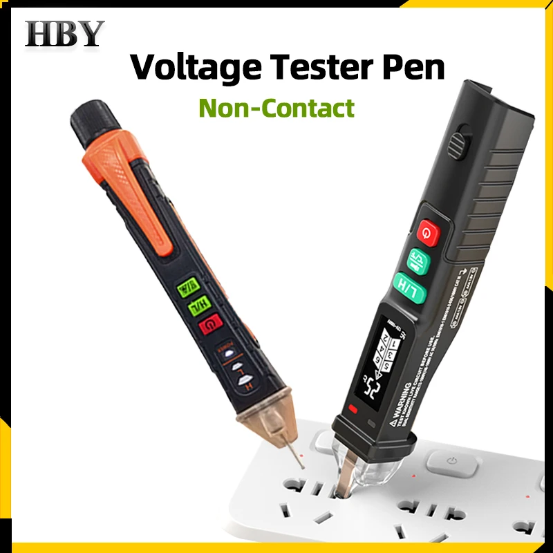 Non-Contact Voltage Tester Pen 12-1000V AC Voltage Detector Circuit Breakpoint Finder with Flashlight Beeper LCD Electroscope