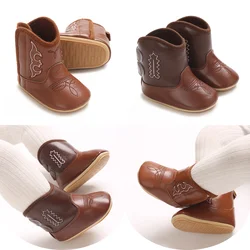 0-18M Newborn Baby Boys Girls Winter Toddler Short Boots Soft Rubber Bottom Non-Slip Baby Boots