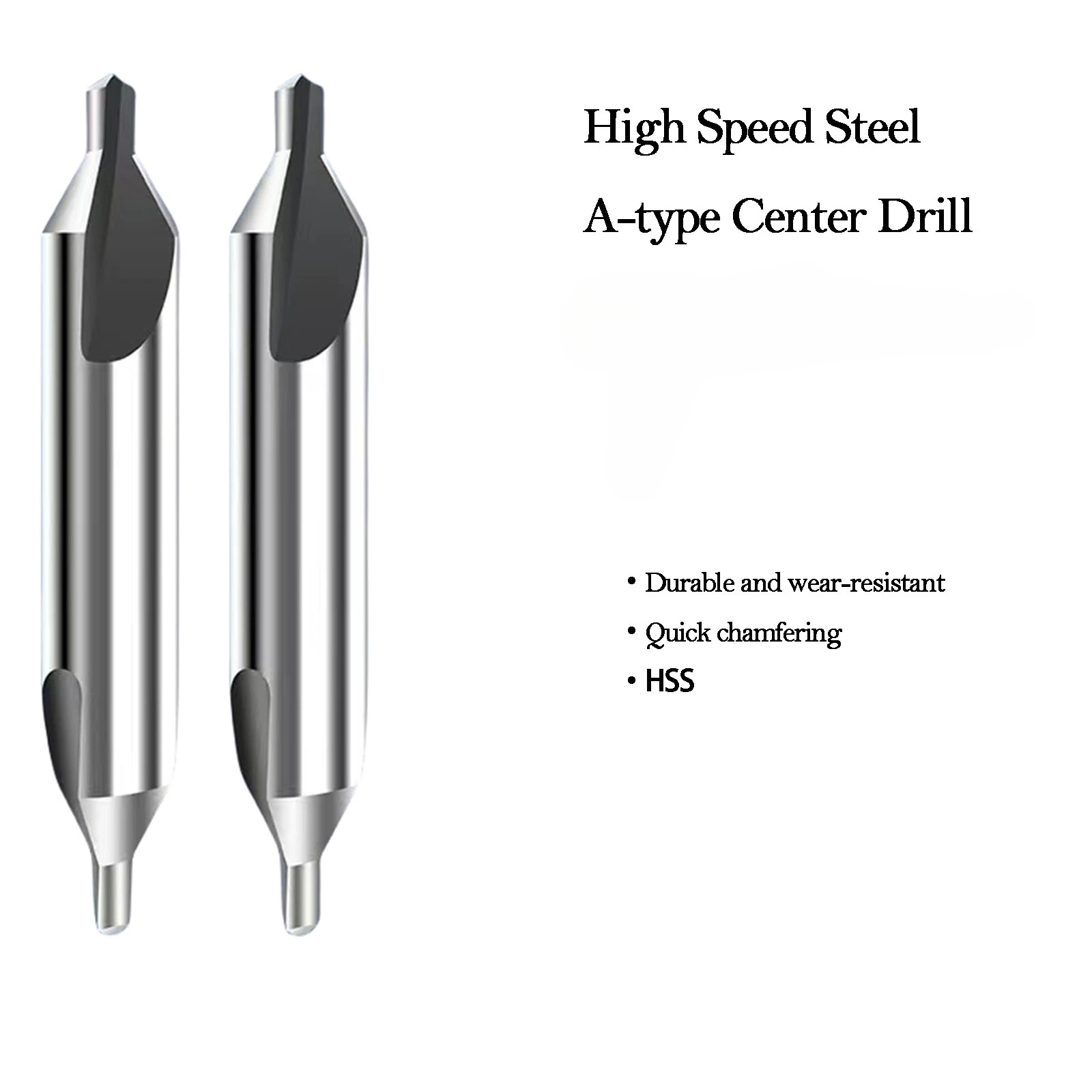 5pcs HSS Center Drill Bit set 1/2/3/4/5/6/8mm High Speed Steel Counter Sink Lathe Metalworking Mechanical Tools