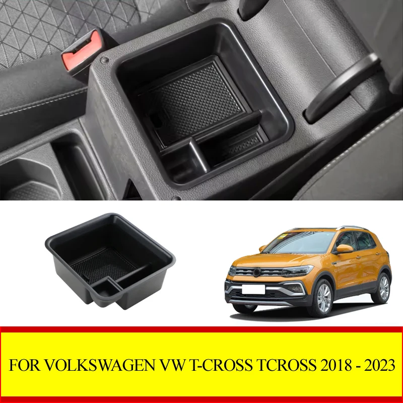 

Автомобильный подлокотник для хранения Volkswagen VW T-cross Tcross 2018-2023, консольный лоток, контейнер, чехол, аксессуары