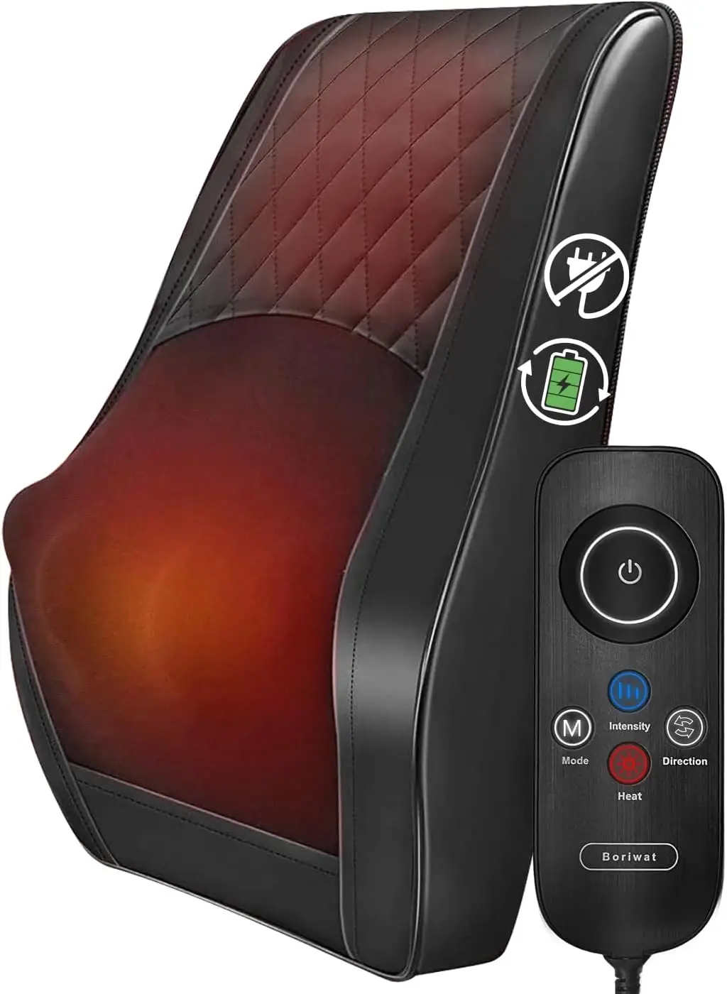 

Electric Neck Back Massager with Heat - Rechargeable Deep Tissue Pain Relief for Office Home Car Use