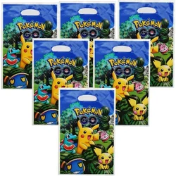 10pcs Pokemon Gift Bags Birthday Party Decoration Pikachu Goody Biscuit Package Candy Kids Gifts for Baby Shower Party Supplies