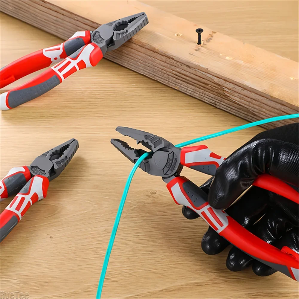 

Wire Cutter German Electrician's Pliers 6'' Multifunctional Thickened Clamp Head Chrome Vanadium Steel Electrician Tools