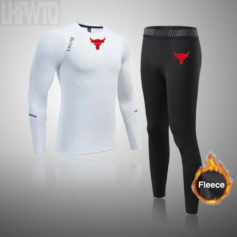 Winter High Collar Men's Thermal Underwear Tops Autumn Clothes Fleece Long sleeve shirt Second Skin Winter Men's Long Johns Sets