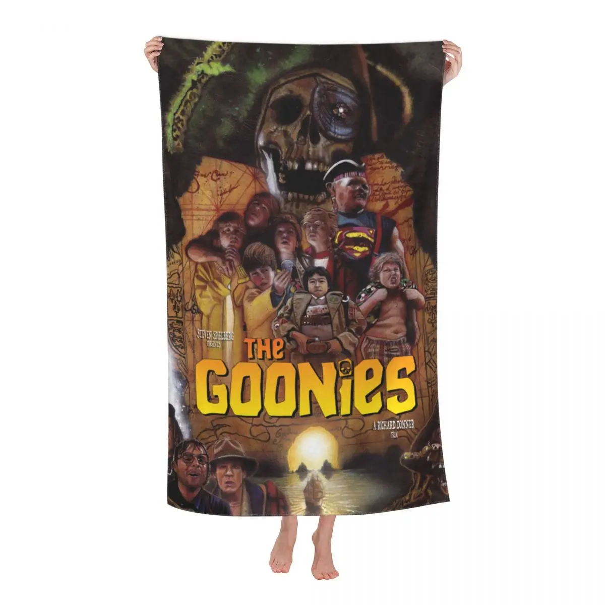 

Custom The Goonies Beach Towel Never Say Die Movie Soft Linen Microfiber Bathroom Towels