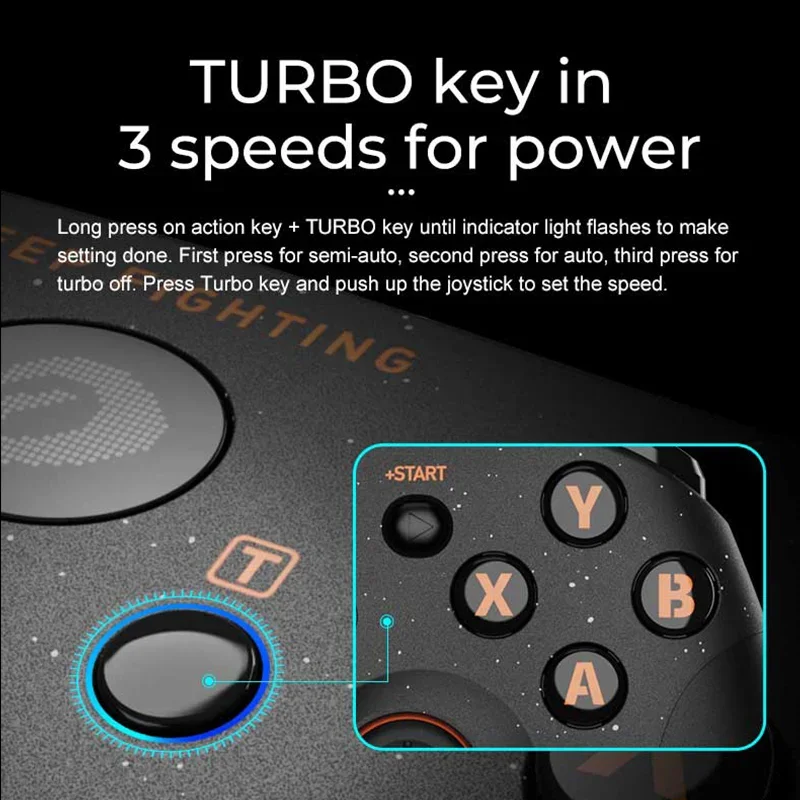 DAREU Bluetooth Gamepad Wireless Game Controller 360 ° PC Joystick Dualshock Controller für Android TV Telefon Schalter