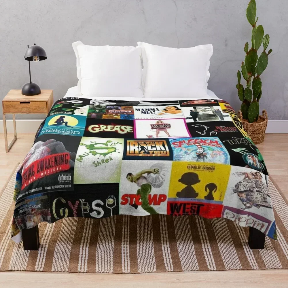 

Broadway Musical Collage 2 Throw Blanket for babies Winter beds Heavy Blankets