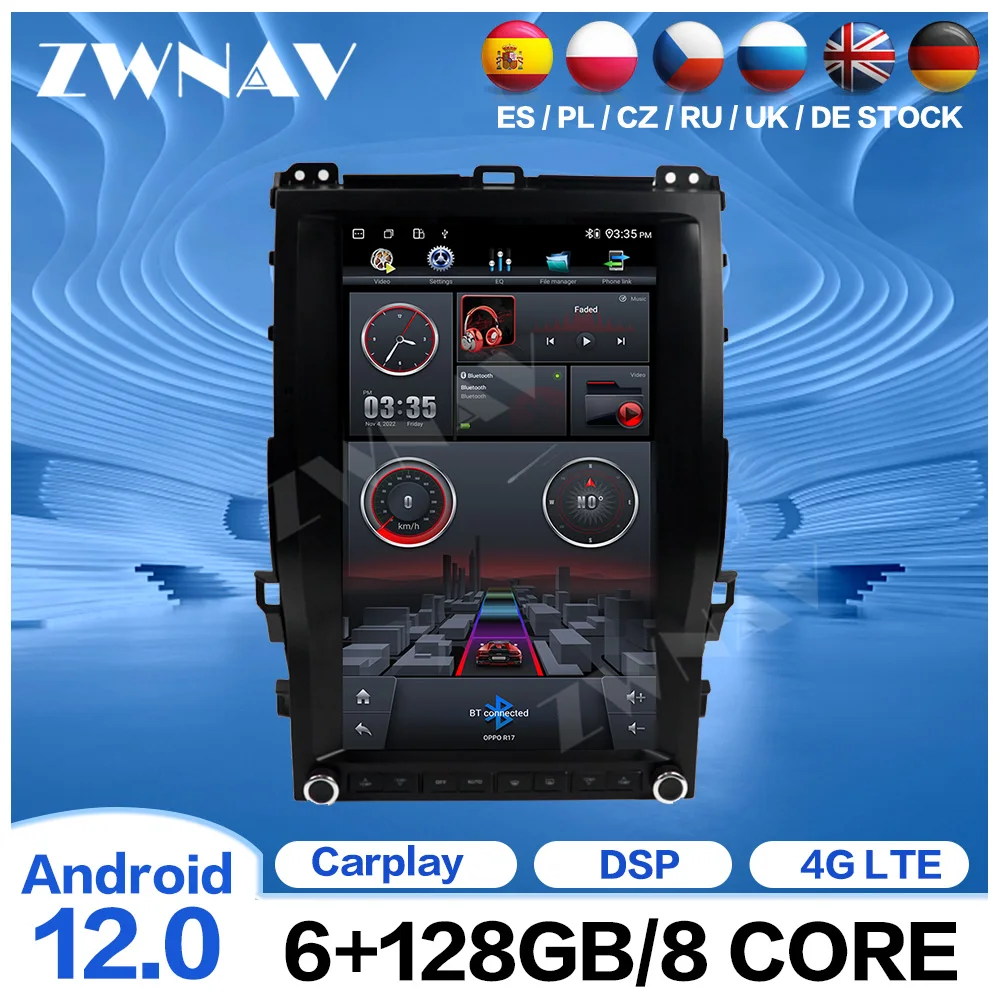 

13.6" Android13 vertical screen for Toyota Prado 2002-2009 GPS Car Navigation Multimedia Stereo Player Radio unit Carplay 4G