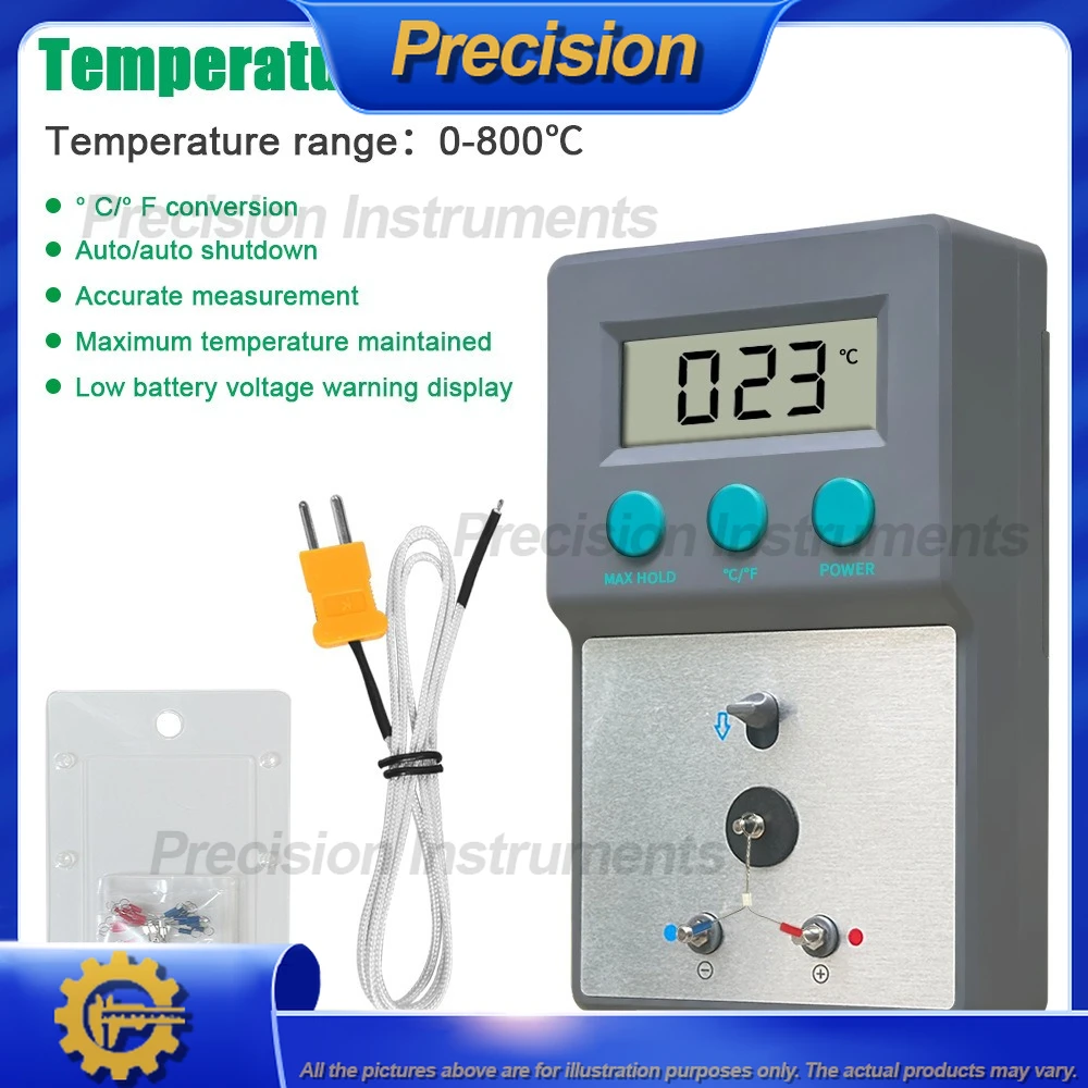 2026 191AD سبيكة لحام تلميح جهاز قياس درجة الحرارة ، مسدس هواء القصدير فرن درجة الحرارة معايرة تستر