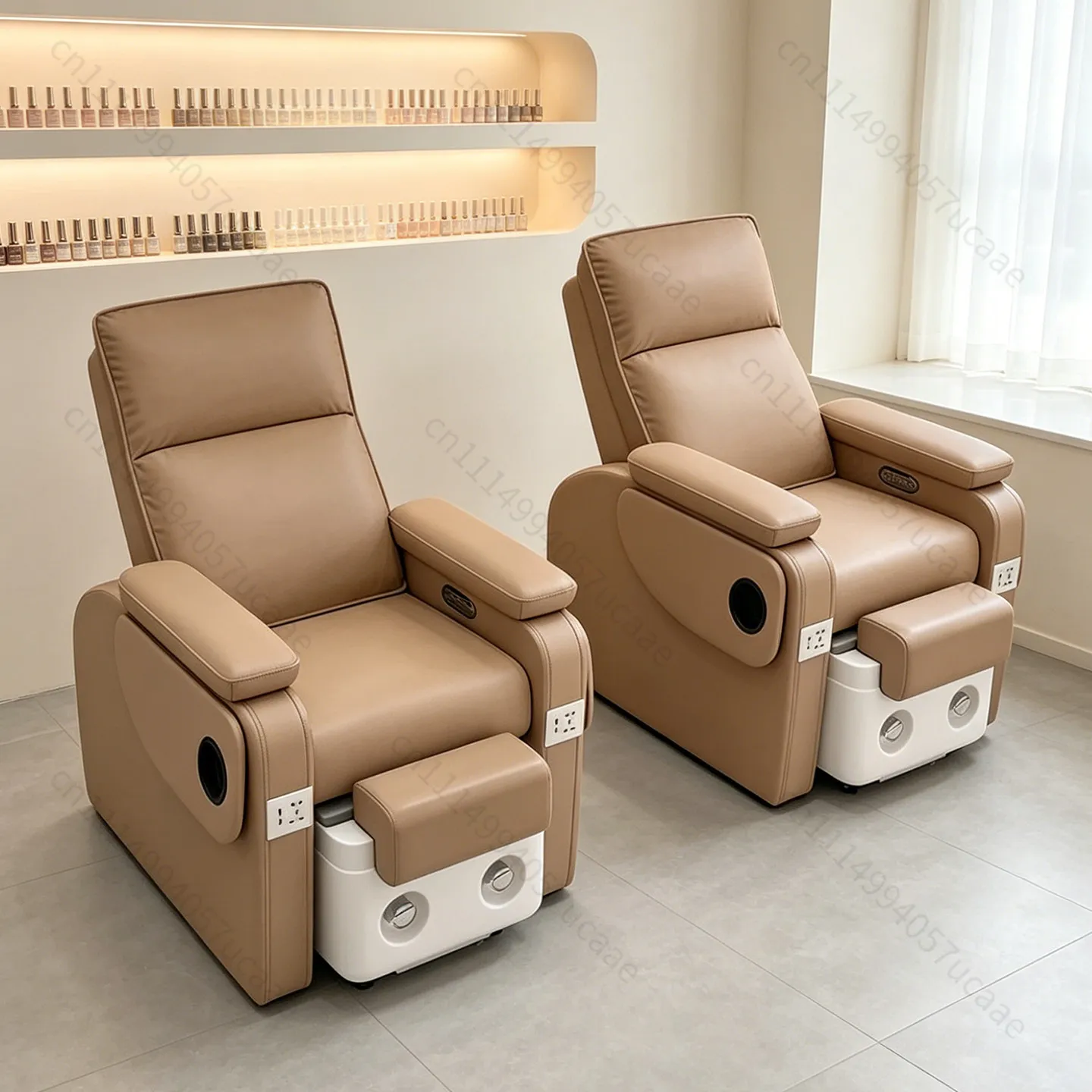 Luxury Reclining Electric Ceramic Foot Spa Chair Multifunctional Adjustable Manicure Pedicure Massage Pipeless Jet System