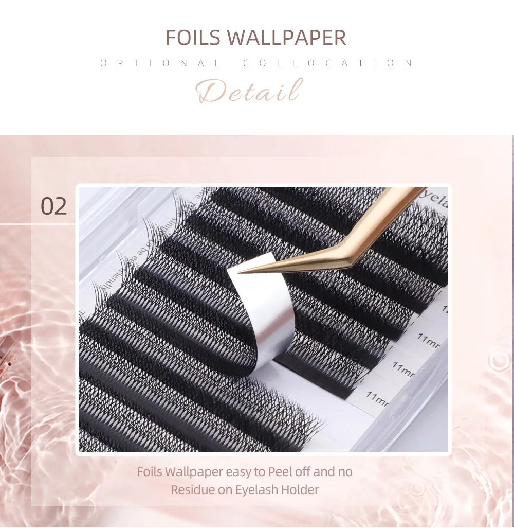 NAGARAKU Doppelspitzen 4D W-Form Wimpernverlängerungen Split Top 8 Einzelne Verschränkte Wimpern – Detail 7