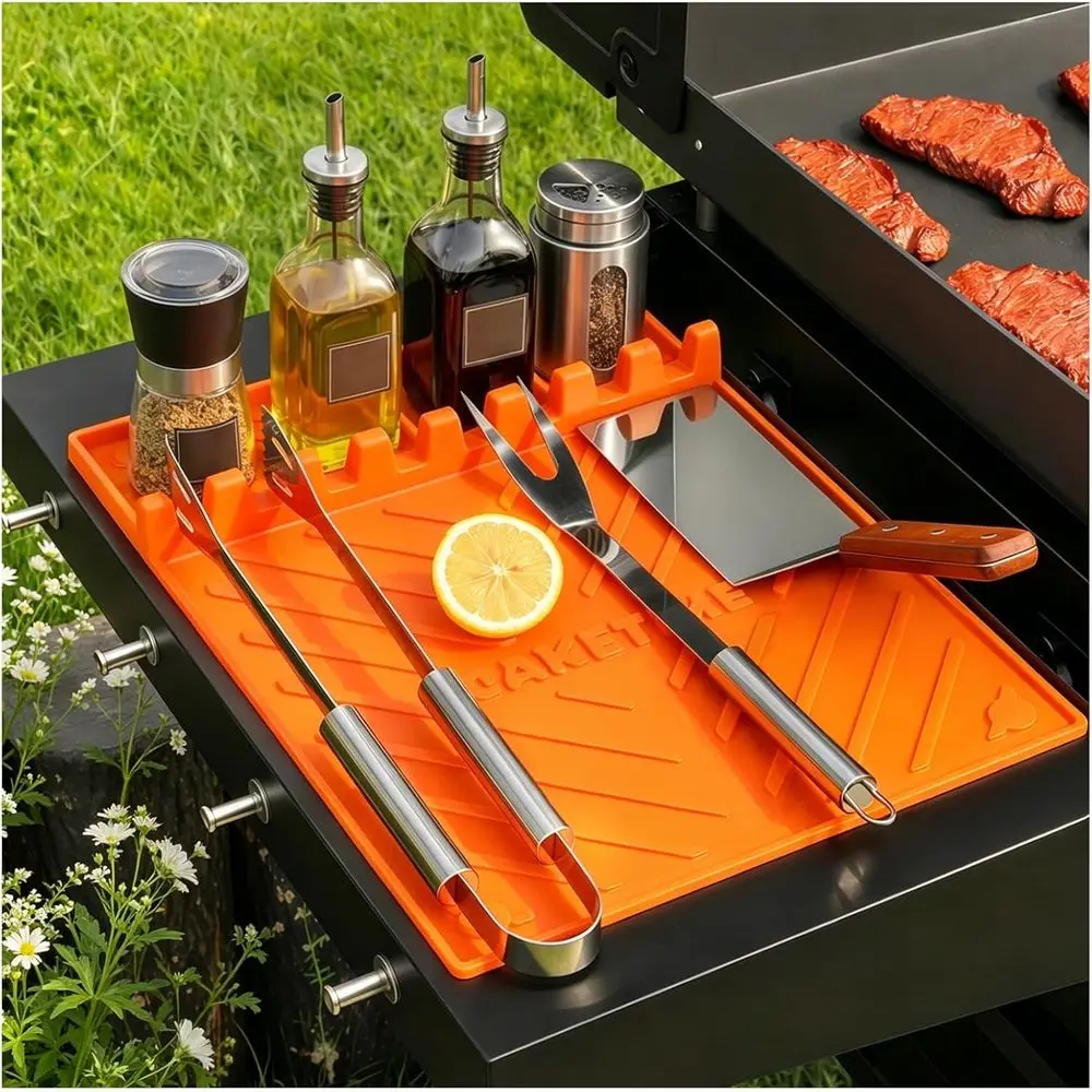 Silicone Grill Mats or Griddle Accessories Cooking Kitchen BBQ Must Haves Countertop Outdoor Camping Lawn