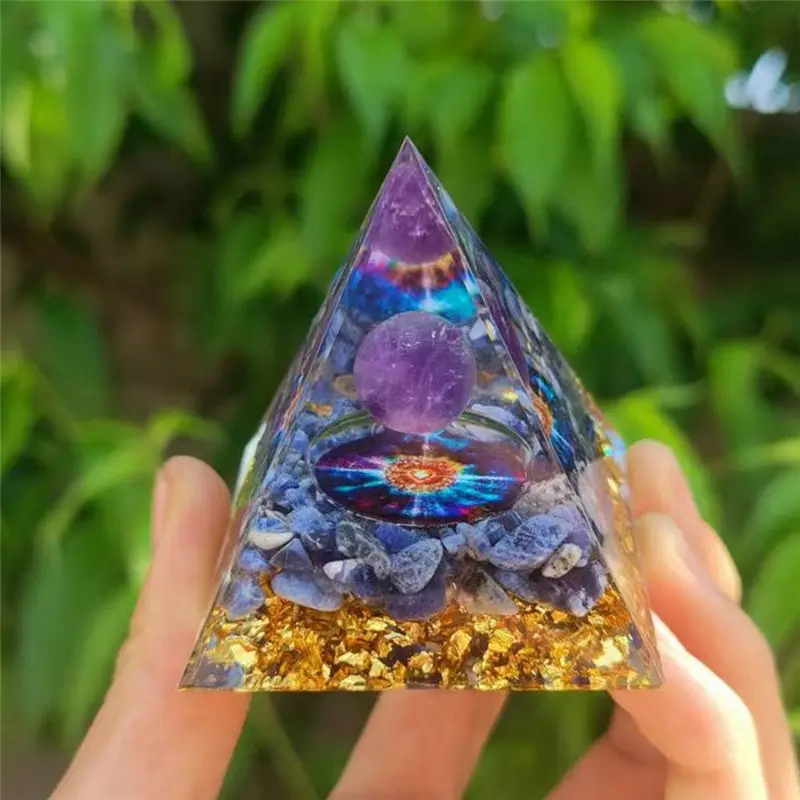 ABGG-A Pyramid Ornaments Crystalenergy Generator Orgone Pyramid For E-Energy Protection Healing Meditation Crystal Chakra Durabl