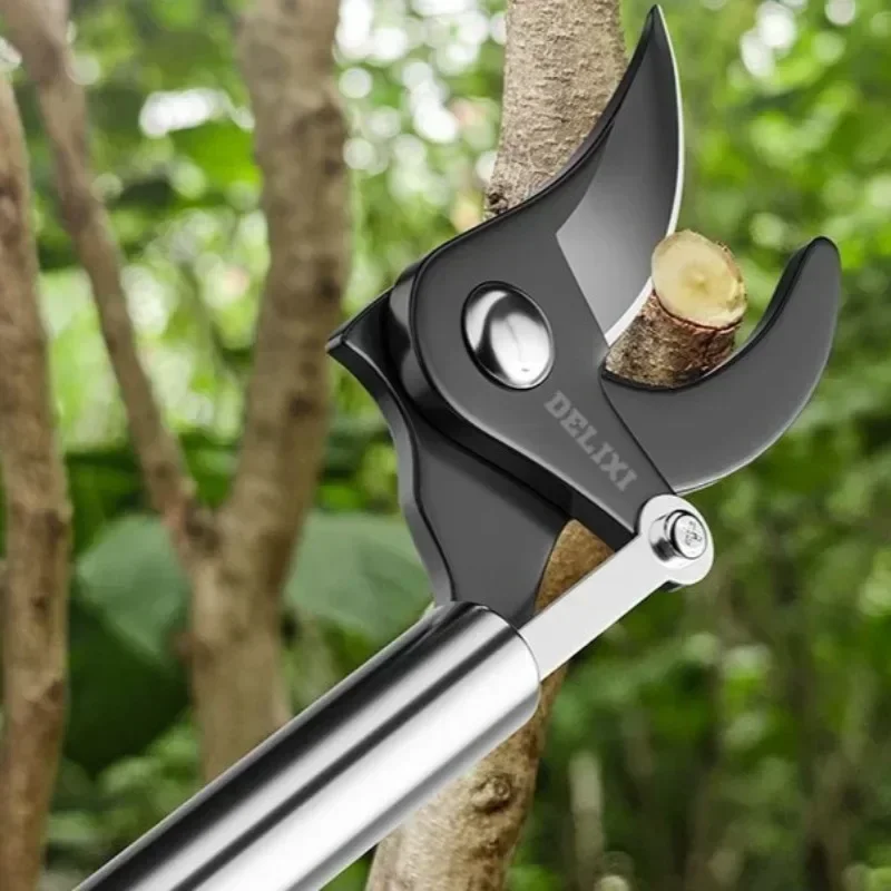 Stretchable Fruit Tree Pruning Special Scissors Garden Hand Tools Stainless Steel Upper Air Twig Prune Cut Scissors Extended