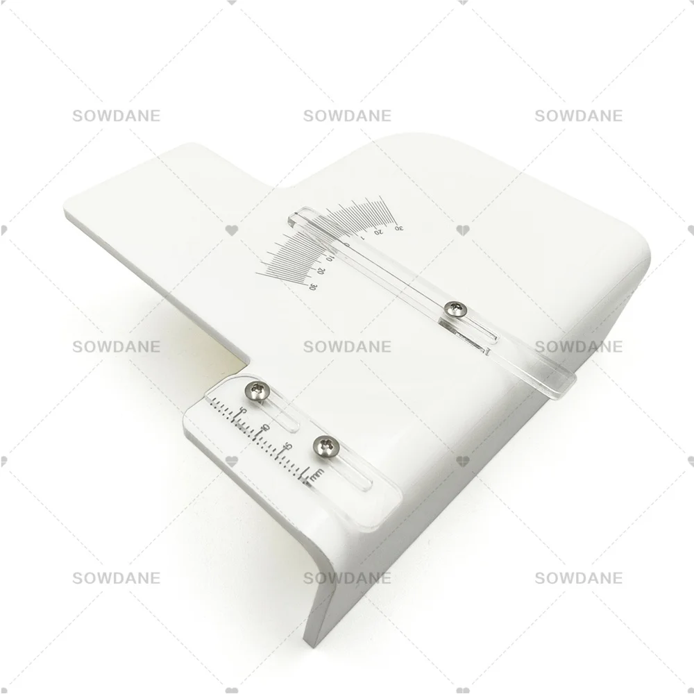 Régua de medição de dentes molares de laboratório, seis elementos, dispositivo de medição molar, transferidor combinado e ferramenta de régua deslizante