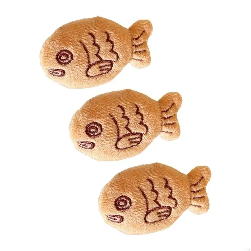 K3KF Fun Brosche Revers Pin Taiyaki Cartoon Fisch für Kleidungsjacken Hüte Taschen Neuheiten Broschen Kleidungszubehör
