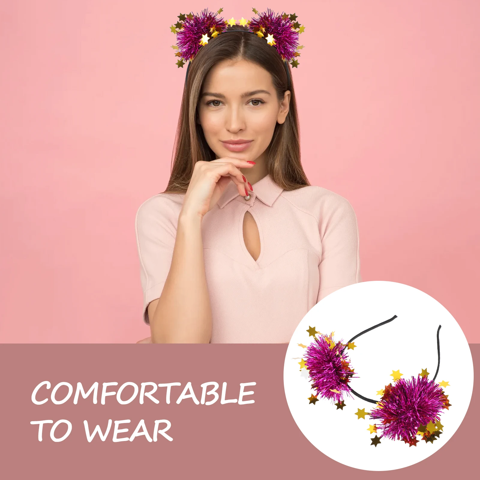 

4 Pcs Star Hairb for Headb For Women Girls Party Wedding Birthday Star Headb Women Cosplay