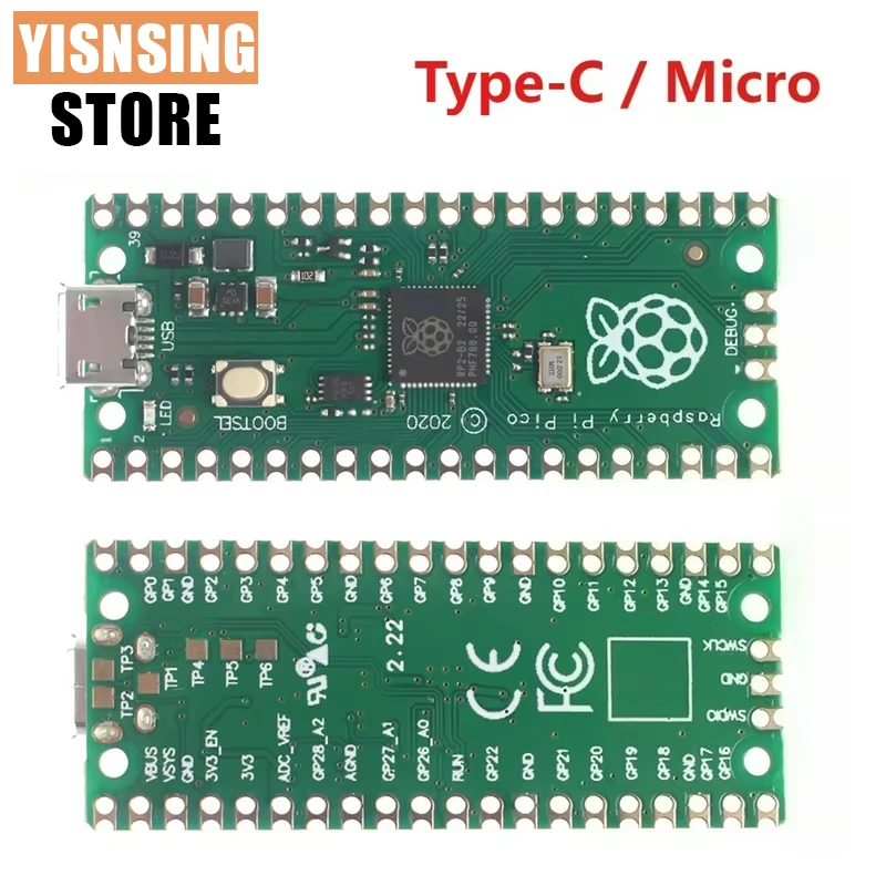 Raspberry Pi Pico Development Board RP2040 Dual Core 264KB ARM Low-Power Microcomputers High-Performance Cortex-M0 Processor