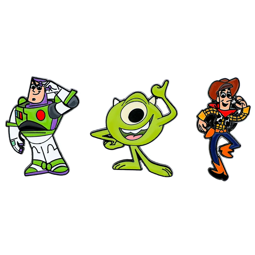 

1 Set Disney Toy Story Woody Buzz Lightyear Enamel Pins Cartoon Cute Alien Brooches Accessories Gifts for Friends Fans