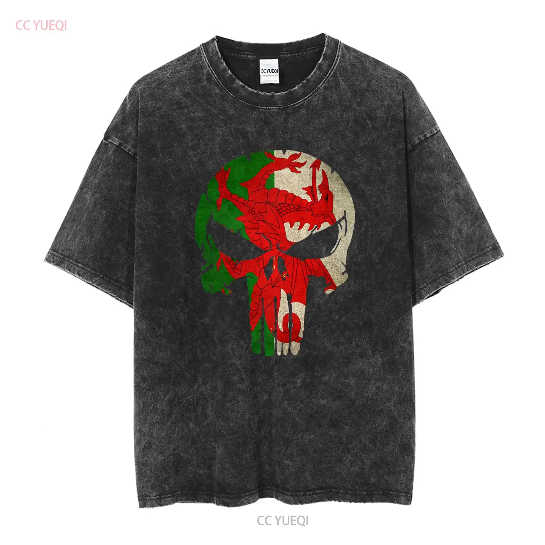 Wales skull mens T Shirt gym training top welsh flag rugby fan col Funny Kids Present Idea Joke Dad Husband Boyfriend vintage