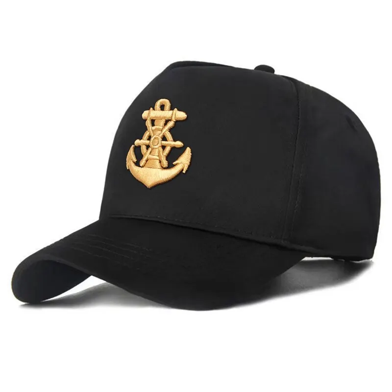 Unisex Ship Anchor Embroidery Baseball Caps Spring and Autumn Outdoor Adjustable Casual Hats Sunscreen Hat