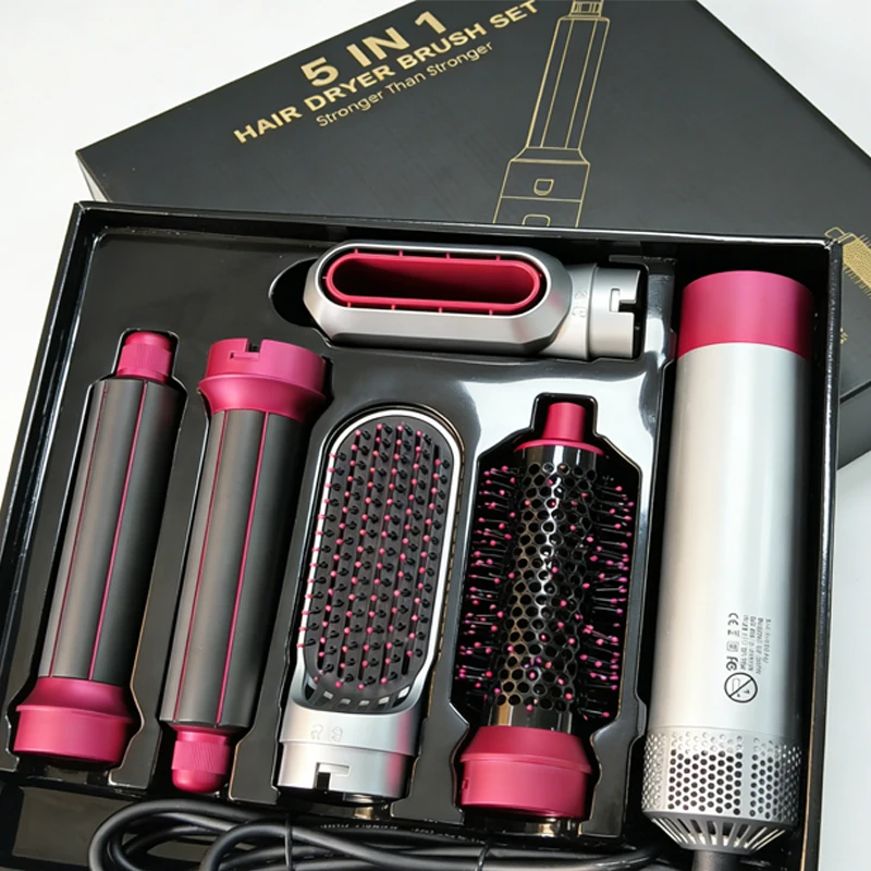 

5 In 1 Hot Air Brush: Detachable Curling, Straightening & Styling Tool for Effortless Hair Transformation