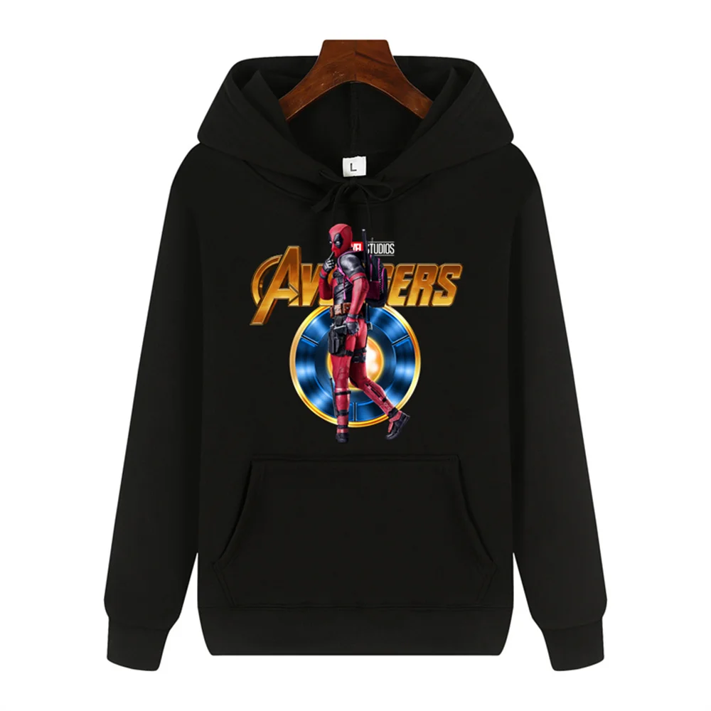 Autumn and winter comfortable soft thickening Marvel Deadpool Fun printed men's high quality casual fashion street hoodie