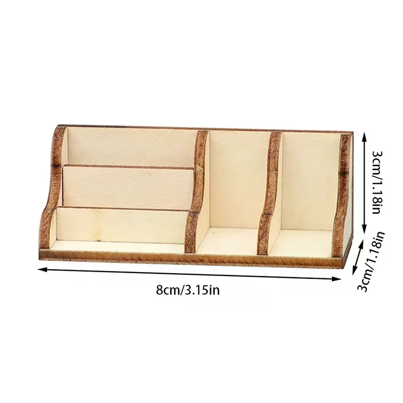1:12 Dollhouse Miniature Desktop Storage Rack Bookshelf Organizer Box Model Home Decor Toy Doll House Accessories