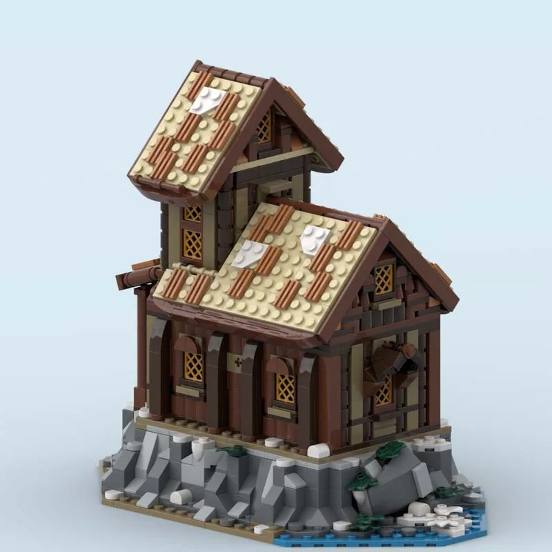 Moc ビルディングレンガ中世の城モデル孤独のチャペルモデルテクノロジーモジュラーブロックおもちゃ DIY 組み立てクリスマスギフト