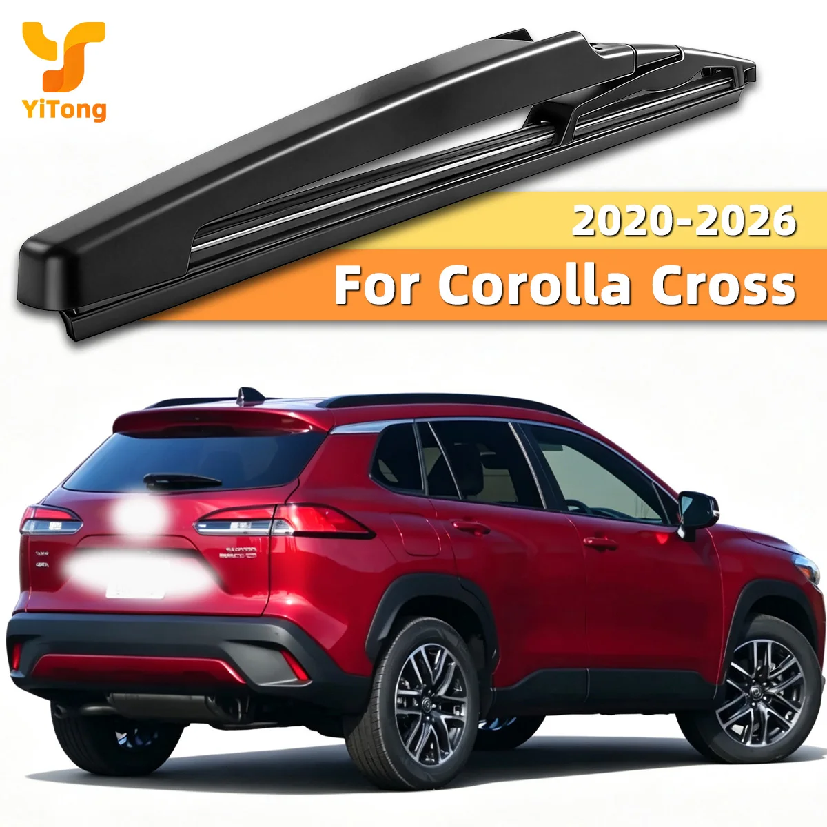 Yitong Auto-Heckwischerblatt Geeignet für Toyota Corolla Cross 2020-2026 Geräuscharmer Gummi Allwetter-Wischer zur Reinigung des Heckscheibens