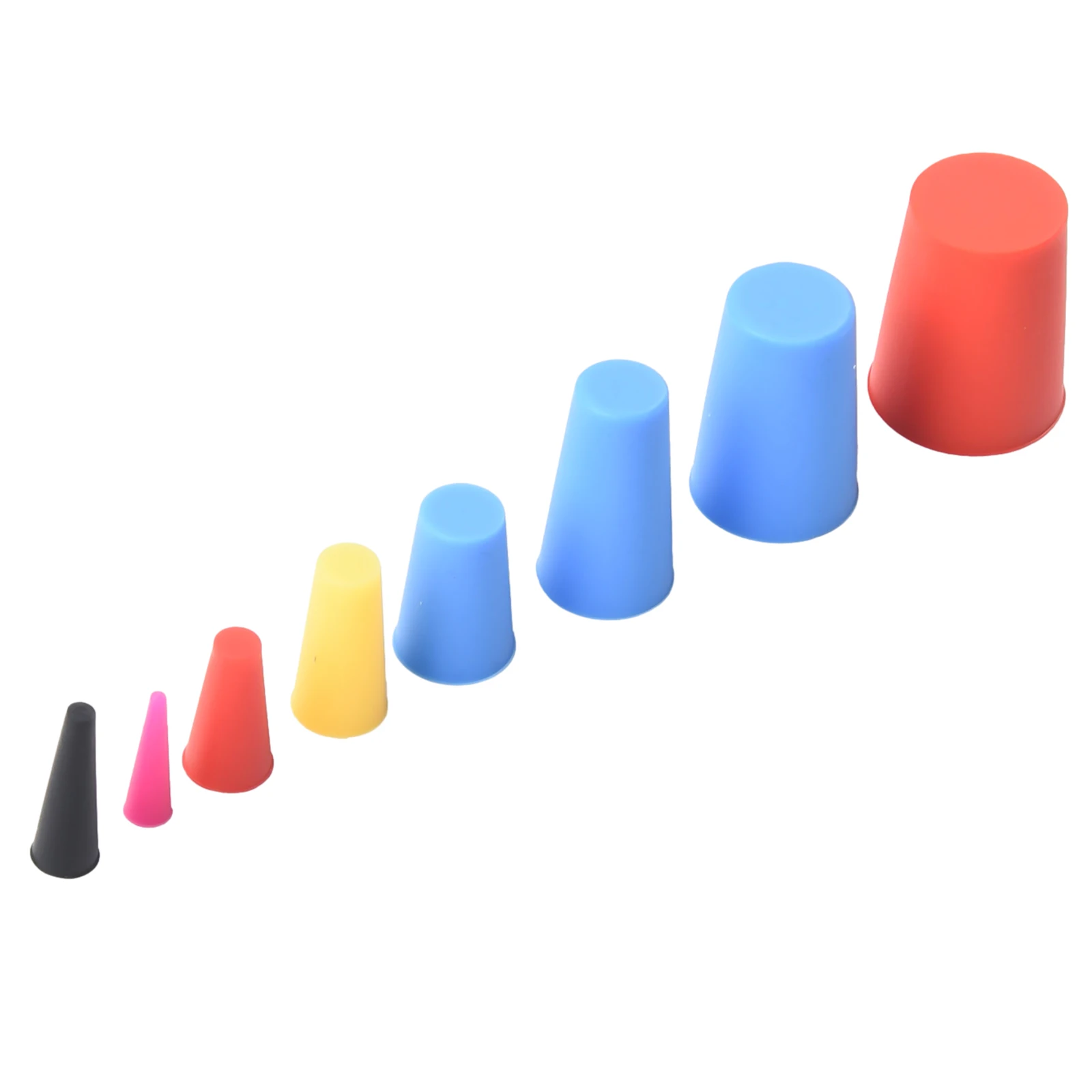 Tapered Silicone Cones Complete Set of 60 Pieces Ideal for Use in Automotive Systems Requiring Temporary Seals