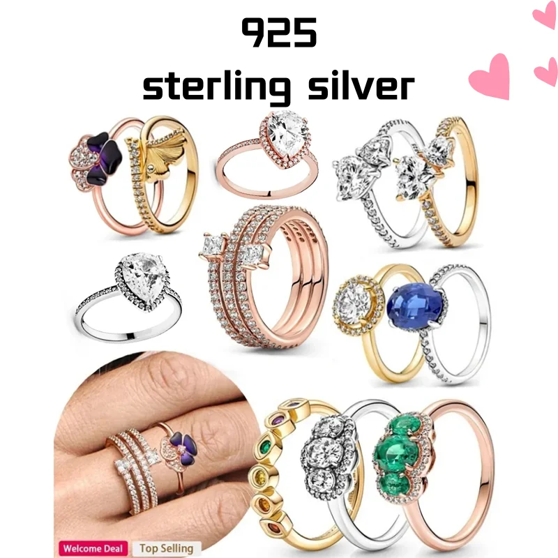 

Fashion 2025 New High Quality Bling Zircon Ring Festival DIY Women Charm Gifts Jewelry