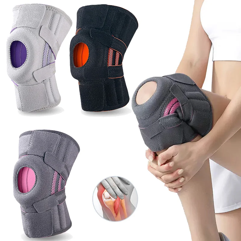 1pc Adjustable Knee Pad Patella Knee Pad Eva Spring Basketball Running Compression Knee Pad Sports Volleyball Tennis