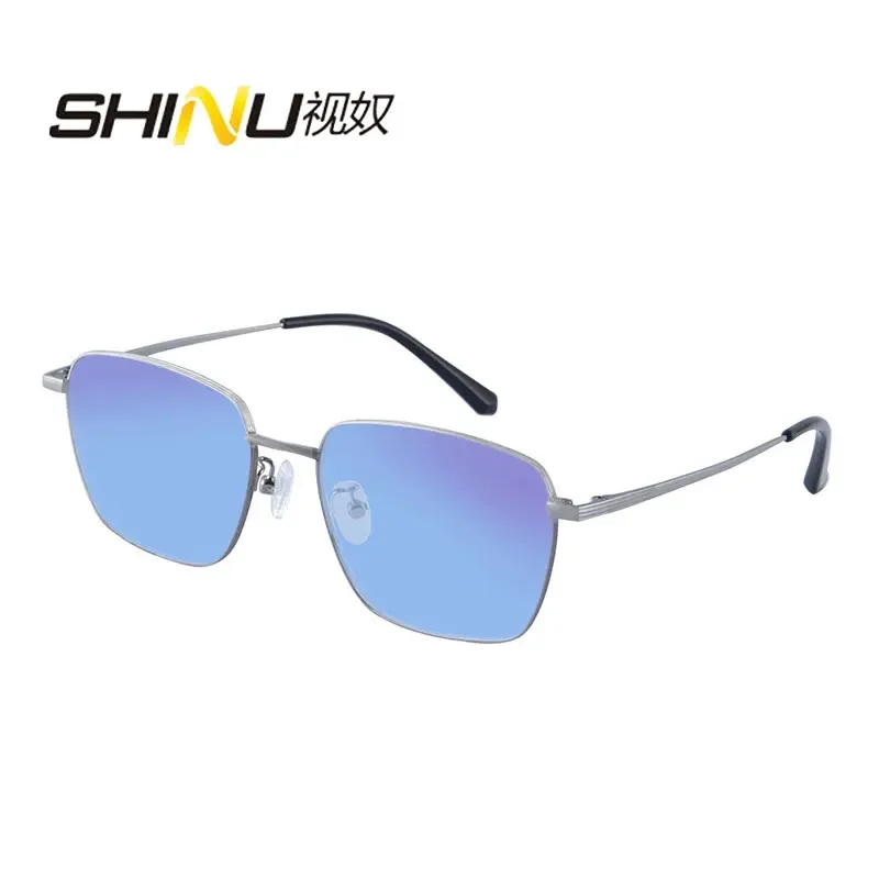 SHINU brand Color Blindness Glasses Titanium frame Red Green Correction men Glasses Red-green Colorblindness Daltonism custom