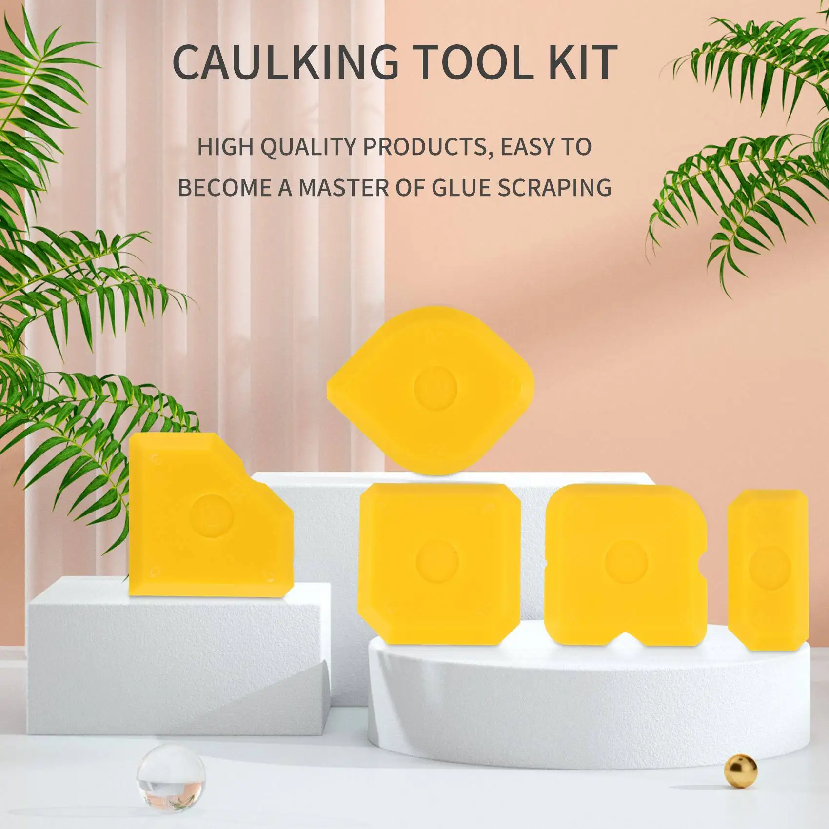 A27F-5Pcs Scraper Tool Kit Grouting Set Smoothing Trowel Grout Remover Silicone Joint Joint Filler Smoothing Spatula