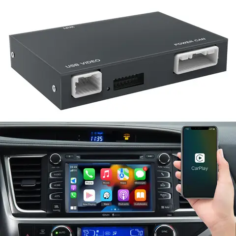 Wireless Carplay Android Auto For TOYOTA Auris Yaris Avensis RAV4 Prius C-HR Corolla Camry Decoder Box, Airplay Mirror Cast,