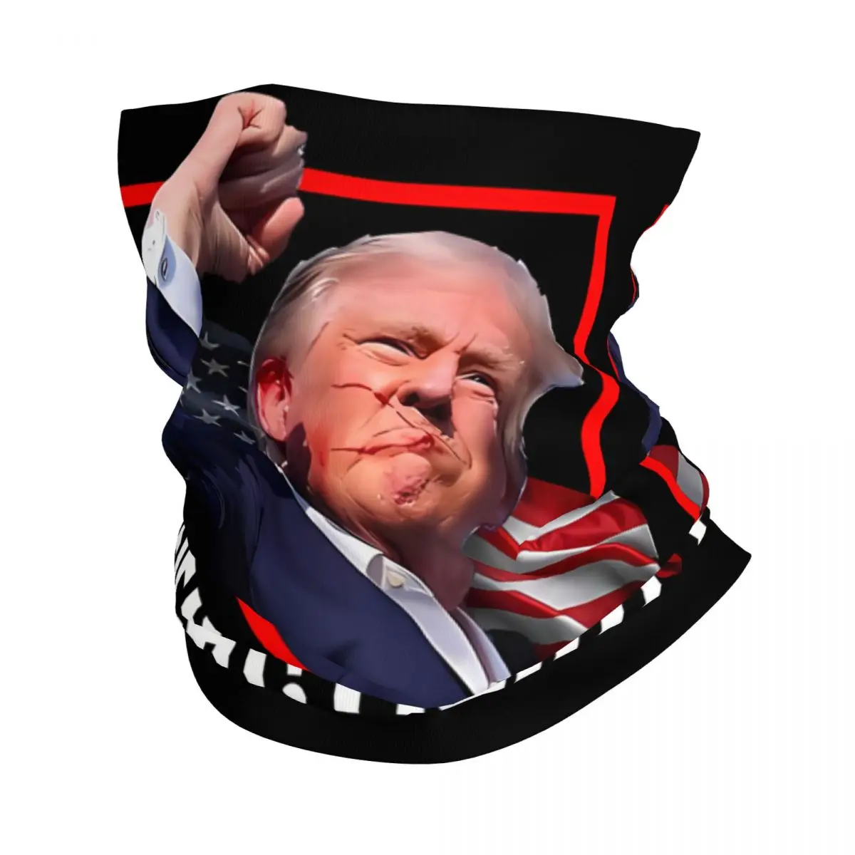 Fight Fight Fight Donald Trump 2024 Election Bandana Neck Gaiter Motorcycle Club Donald Trump Wrap Scarf Balaclava Cycling