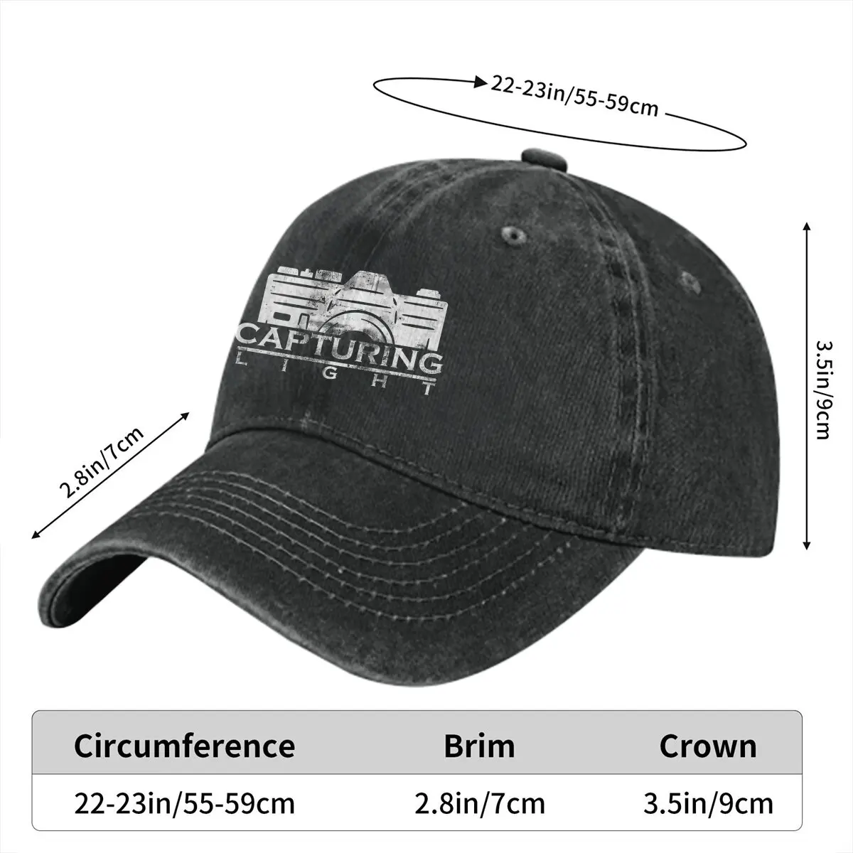 Capturing Light Photo Baseball Caps Peaked Cap Photographer Camera Patent Sun Shade Cowboy Hats for Men Trucker Dad Hat