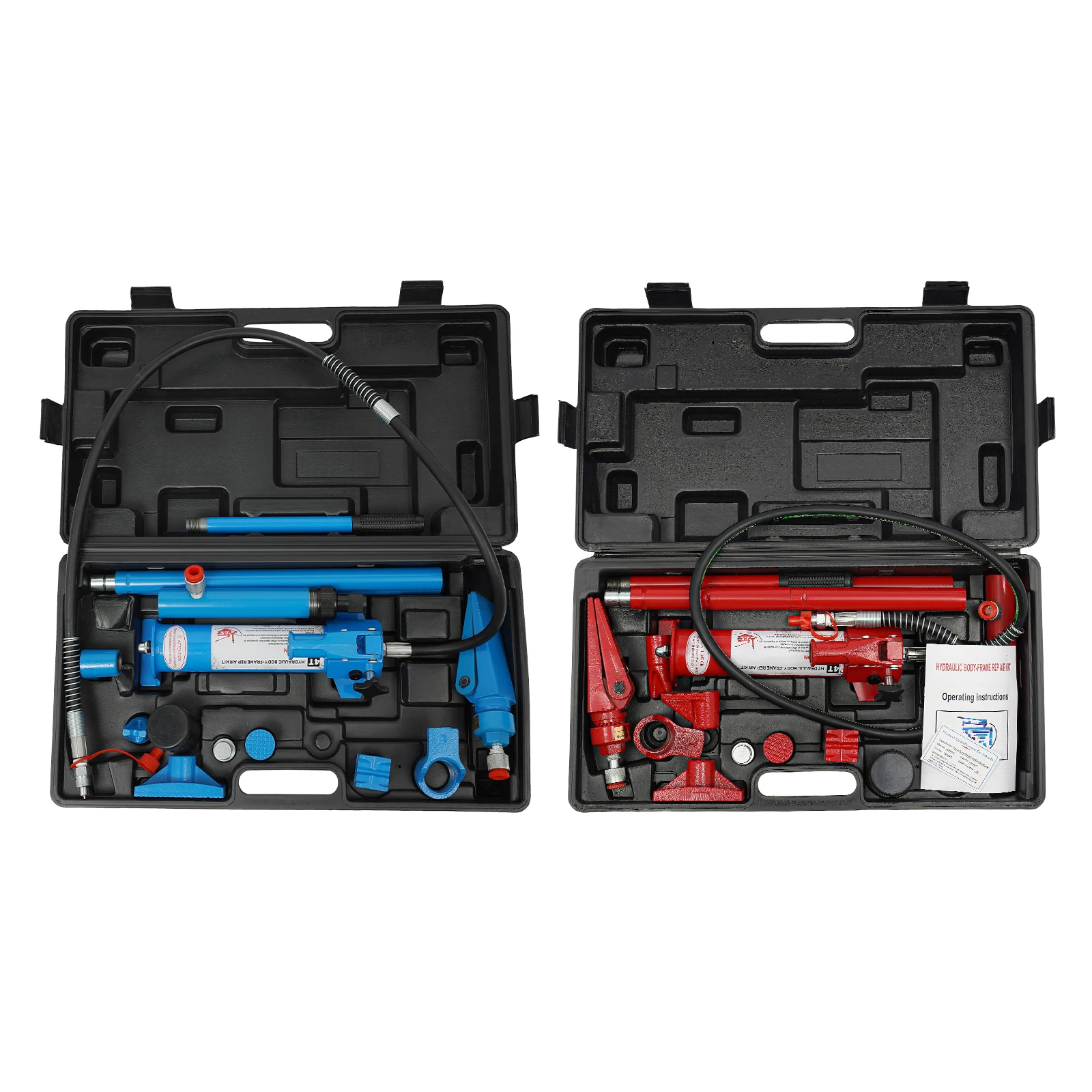 Hydraulic Jack Kit Sturdy and Durable for Personal Workshops, Car Maintenance Shops, and Other Occasions Blue/Red