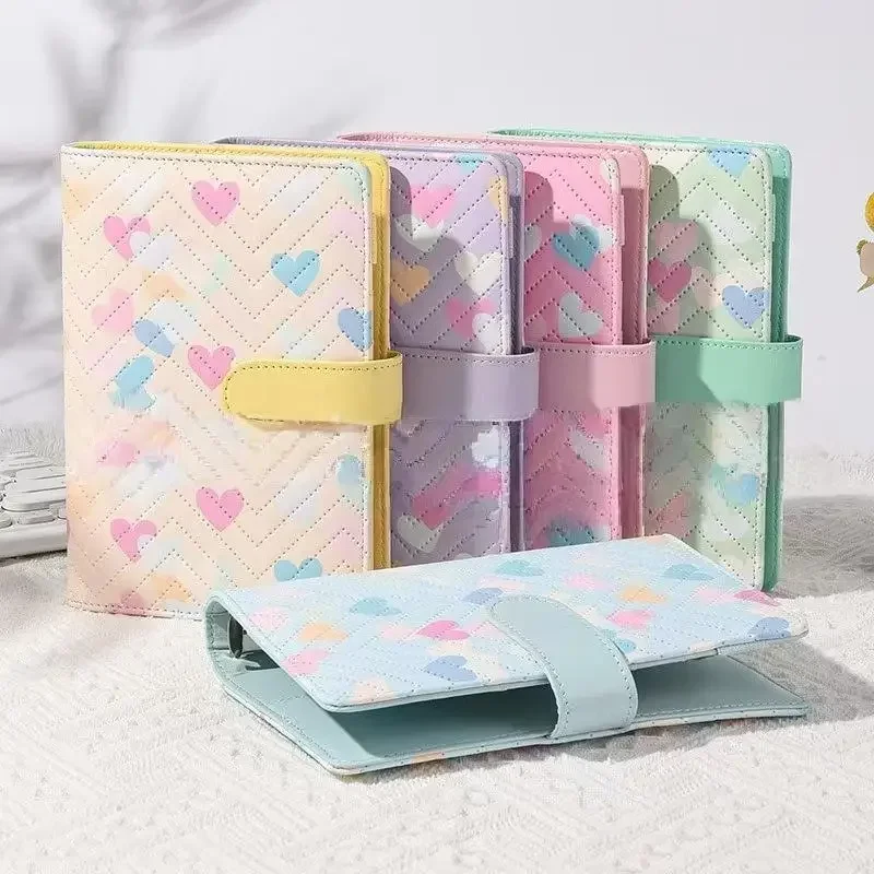 

Блокнот из искусственной кожи A6 с 6 кольцами, стильный дизайн, чехол для личного ноутбука, можно использовать для хранения денежного бюджета