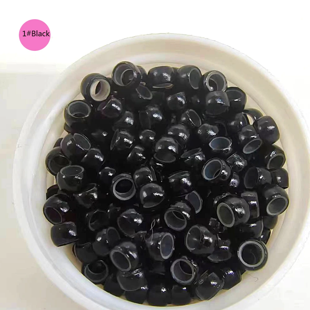 NANO Beads Silicone Lined Micro Rings 4MM For Nano Tip Micro Beads 10000units Nano Micro Ring Hair Extensions Nano Beads Links